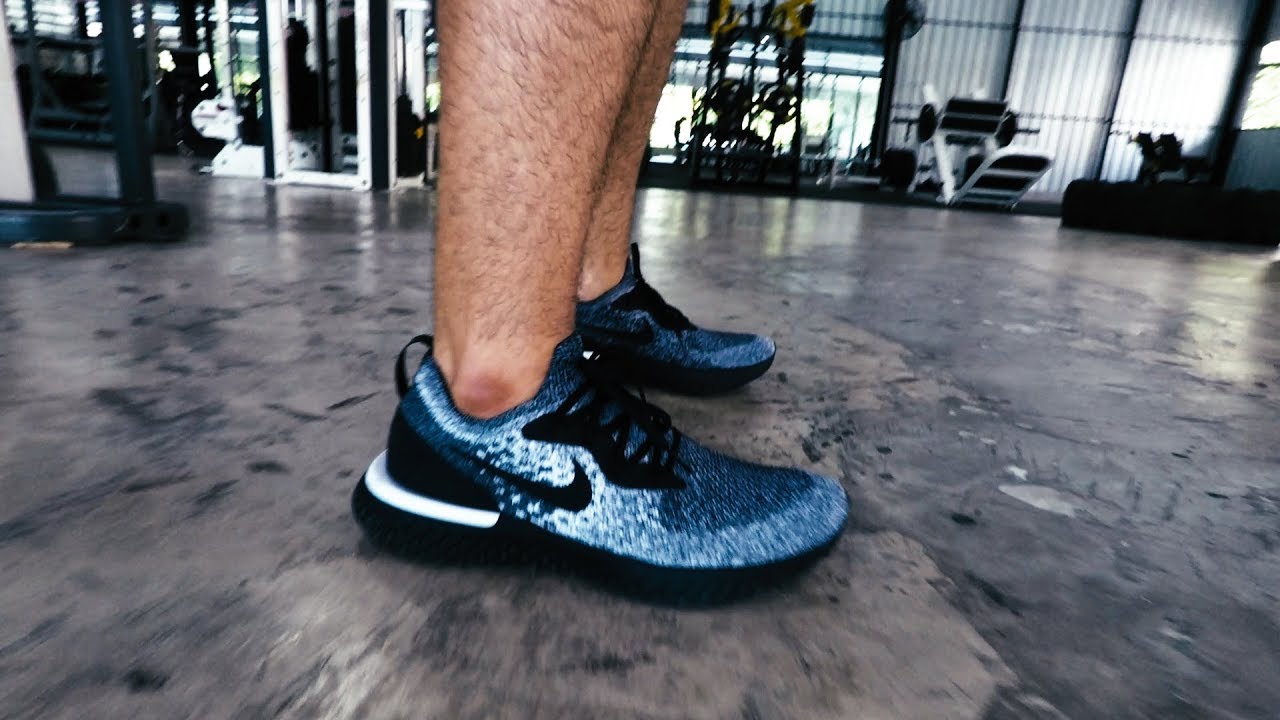 nike epic react cookies and cream on feet