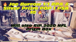 Joe Burrow Rookie Silver Prizm POP 1 PSA 10 🔥