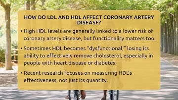How Do LDL And HDL Affect Coronary Artery Disease? - Cardiology Community