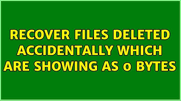 Recover files deleted accidentally which are showing as 0 bytes (2 Solutions!!)