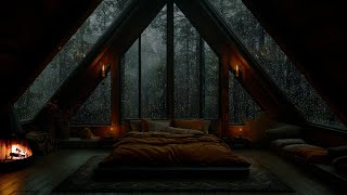 Nature's Therapy| Calming Rain and Gentle Fire to Ease Tension and Enhance Sleep