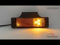 luce led arancio rettangolare laterale con 3 led 12-24volt (side marker)