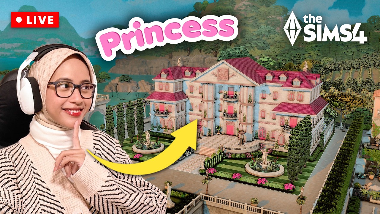 ISTANA PRINCESS Hampir 100% Jadi! The Sims 4 Build Live 🌸👑 #mediashareon