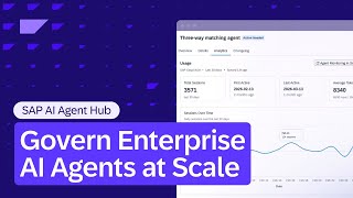 SAP AI Agent Hub: Govern Enterprise AI Agents at Scale | Overview