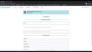 FORWARD Business Profile Setup