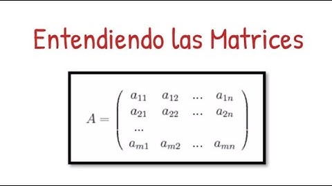 1  ¿Qué es una matriz? Concepto, orden, filas y columnas.