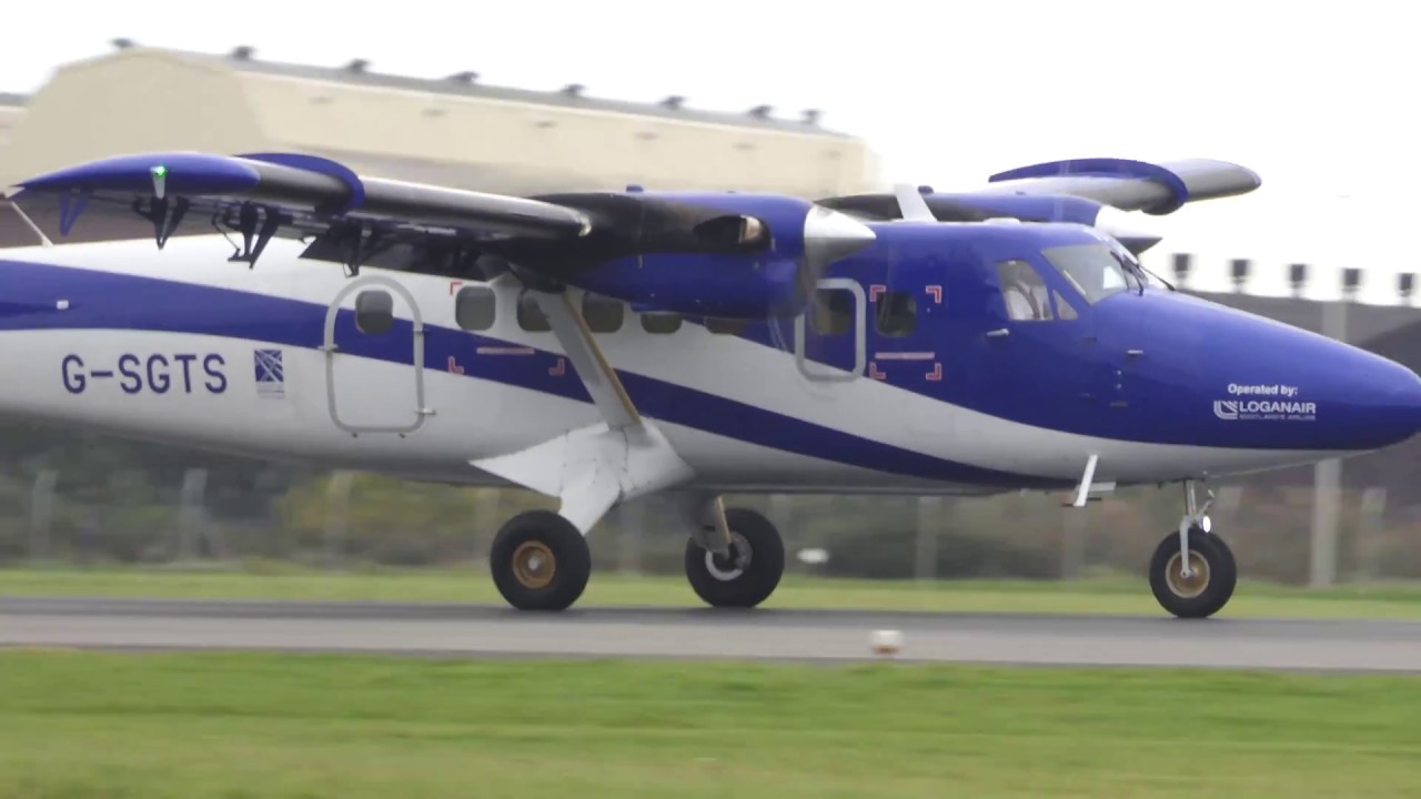 G-SGTS - DCH6 - Twin Otter - Glasgow Airport [4K/UHD] - YouTube