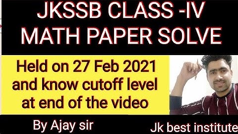 Class 4th math paper discussed