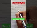 Algebra Multiplication Trick Shortsvideo Shorts Short
