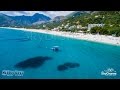 Borsh Albania Aerial Drone Video South Riviera Beach Blue Days Hotel Shqiperi