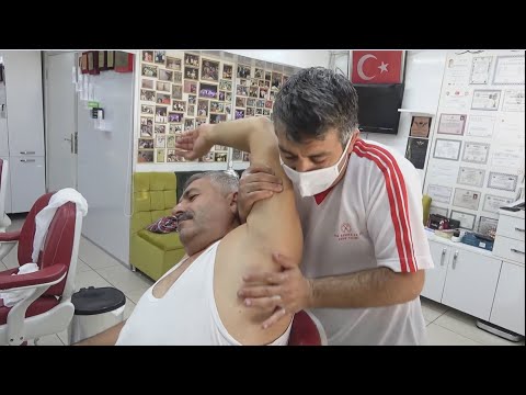 ASMR Turkish Barber By Münür Önkan Head,Face,Body,Back,Neck and Arm Massage