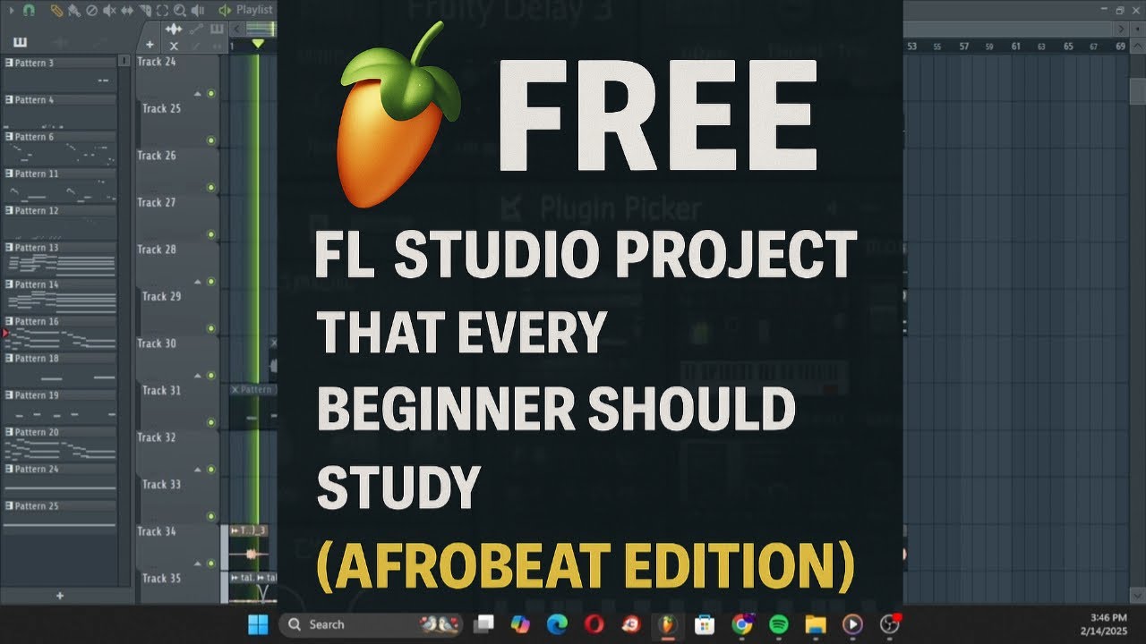 Fl Studio Study FREE FL Studio Project EVERY Beginner Must Study! Afrobeat Edition 2025 ...