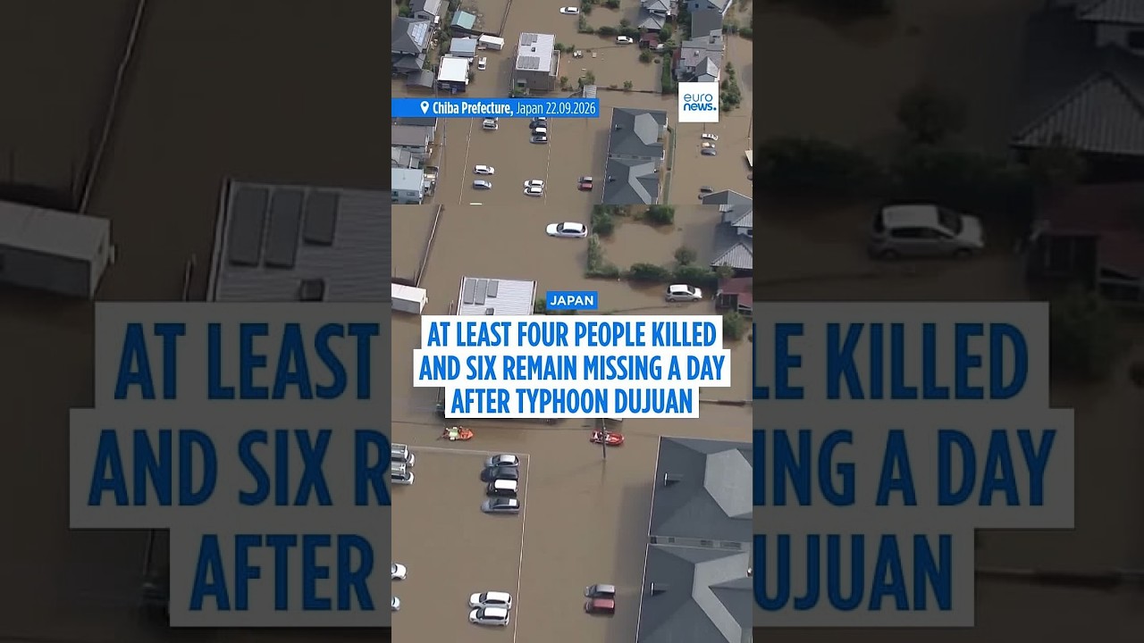 At least four dead and six missing in Japan day after Typhoon Dujuan made landfall