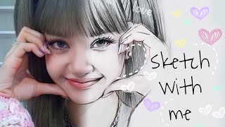 sketch with me - how to draw from reference - Lisa - Easy luminous method