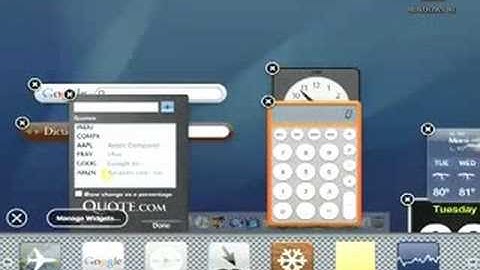 Mac OS X Dashboard Guide Tour