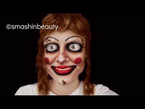 Annabelle Doll Halloween makeup tutorial (creepy doll makeup) | SMASHINBEAUTY