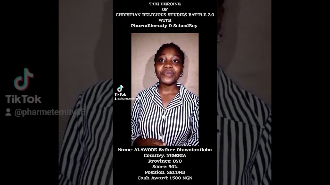 The HEROINE OF CHRISTIAN RELIGIOUS STUDIES BATTLE  2.0 WITH PharmEternity D SchoolBoy.