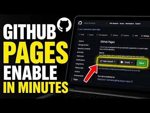 How to enable GitHub Pages for a static website - Beginner Guide