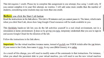 Creating a Persistent Disk in Google Qwiklabs (short overview, 4 minutes)