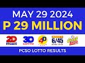 Lotto Result Today 9pm May 29 2024 | PCSO Complete