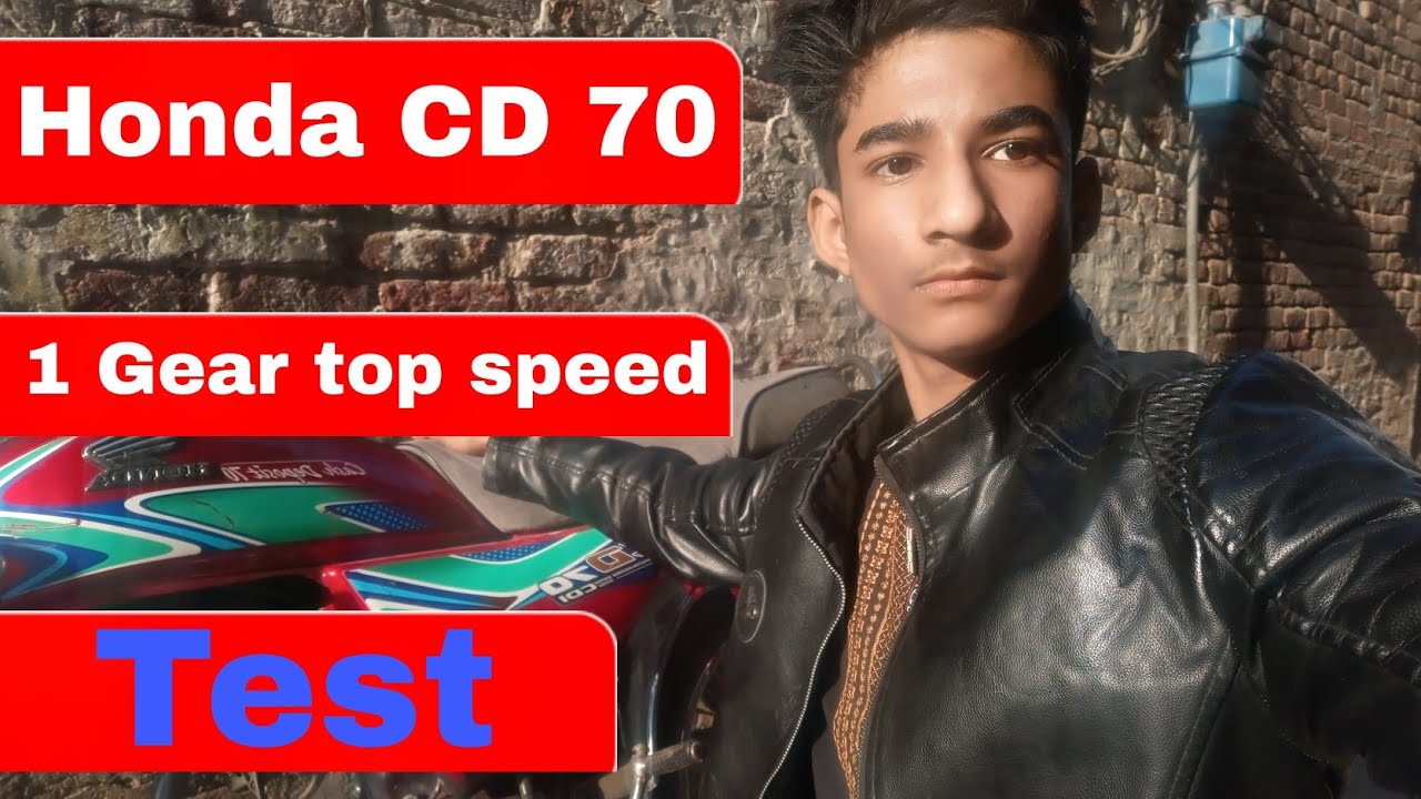Honda CD 70 1 Gear top speed test - YouTube