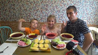 МУКБАНГ СВЕКОЛЬНИК НА ОБЕД | MUKBANG BEETROOT SOUP FOR LUNCH #mukbang #beetrootsoup #мукбанг