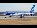 (4K) The MOST Beautiful A340-600? Azerbaijan airlines A340 landing and take-off at Munich aiport