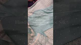 This designer piece is a treasure in handloom crepe from Banaras-