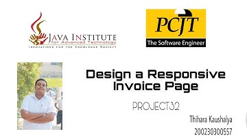 WP1 | PROJECT 32 | Design a Responsive Invoice Page