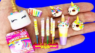 15 DIY MINIATURE FOOD UNICORN REALISTIC HACKS AND CRAFTS AND MORE DIY CRAFTS FOR BARBIE DOLLHOUSE 