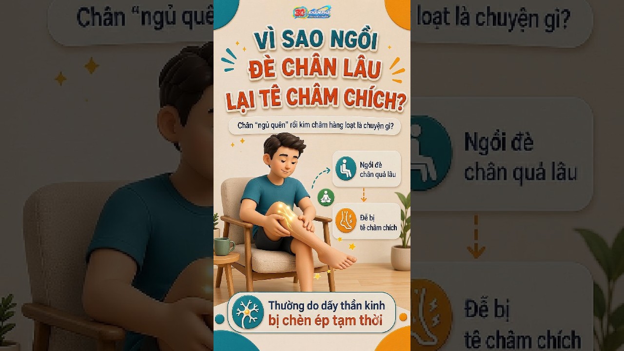 Vì sao ngồi đè chân lâu lại có cảm giác tê châm chích?