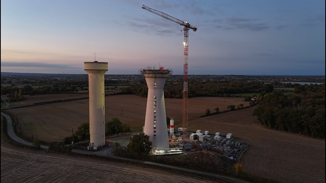 Construction du château d'eau de Sanzay - septembre/octobre 2025