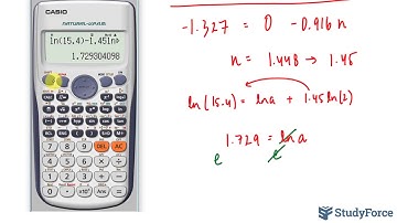 Find an Exponential Function from Semi-Log, Log-Log Paper