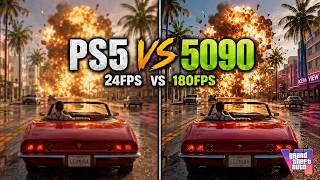 GTA 6 PS5 vs RTX 5090 Graphics Comparison | 1080p 24FPS vs 4K 180Hz Mod