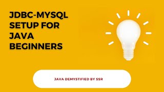 JDBC-MySQL Environment Setup