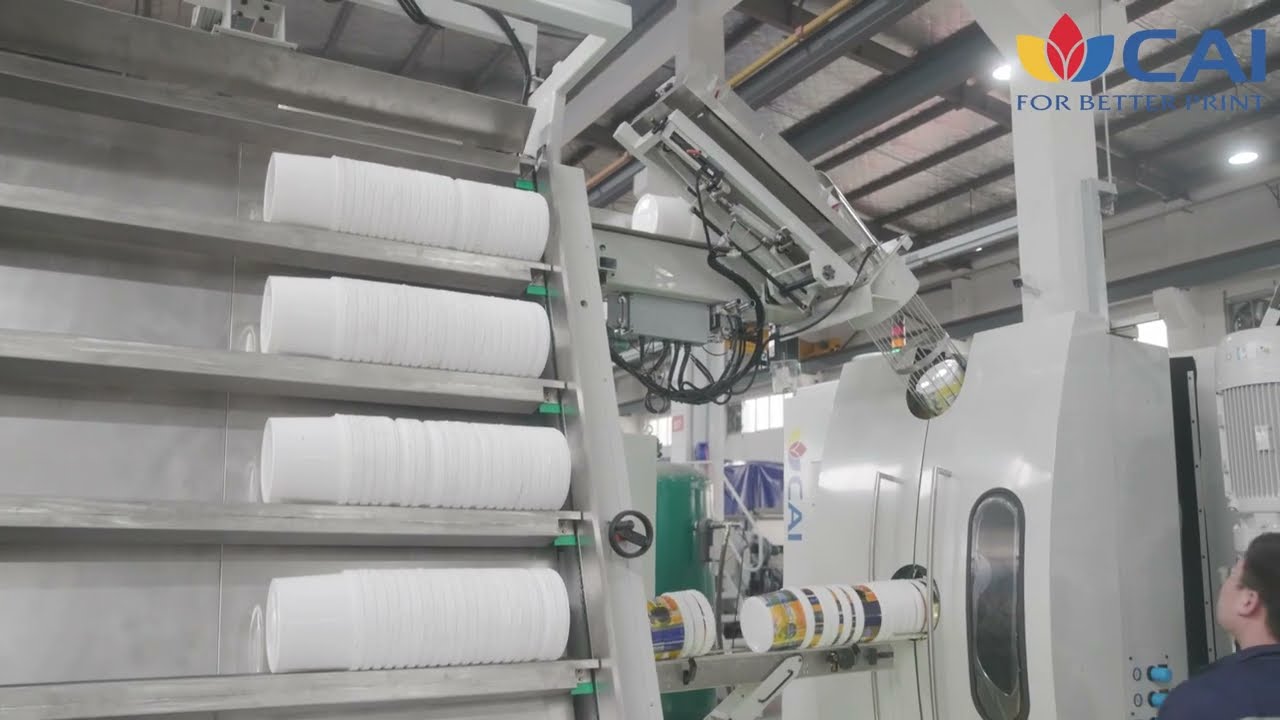 Dry offset Pail printer, Bucket printer, Injection bucket printer, pail printing machine