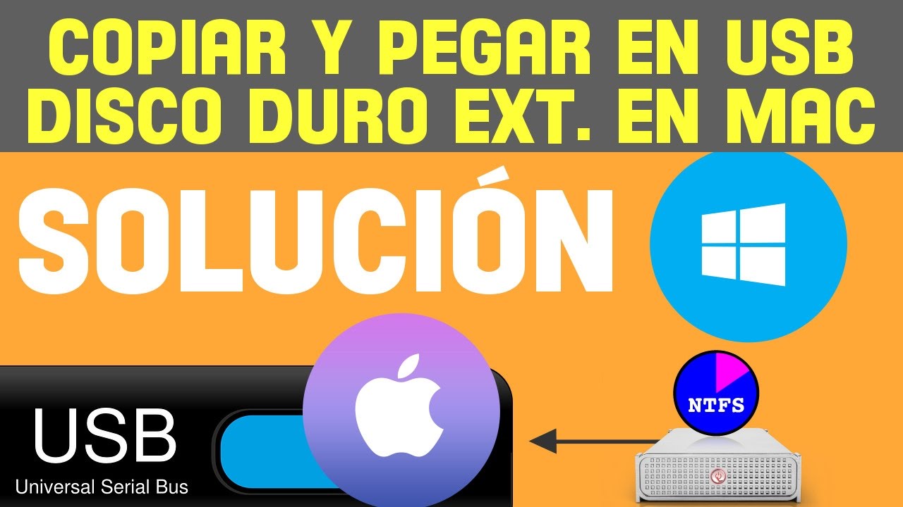 mineral Hacia arriba Soltero Problemas no puedo guardar, copiar y pegar archivos en pen usb, disco duro  externo en Mac ntfs, fat - YouTube