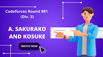 A. Sakurako and Kosuke | Codeforces Round 981 (Div. 3) | Programming for Career