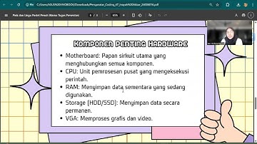 Sistem komputer dan pengantar Pemrograman VIDEO 1