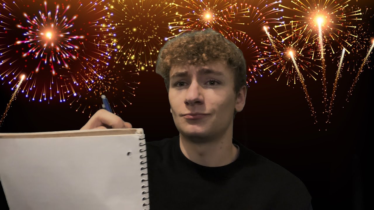 ASMR writing down new year's resolutions