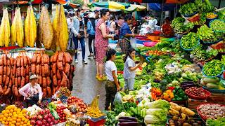 Best Cambodian Street Food Market 2026 🇰🇭 | Amazing Local Food & Fresh Market Tour in 4K