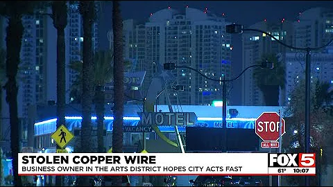 Thieves target light poles in the Arts District stealing copper wire