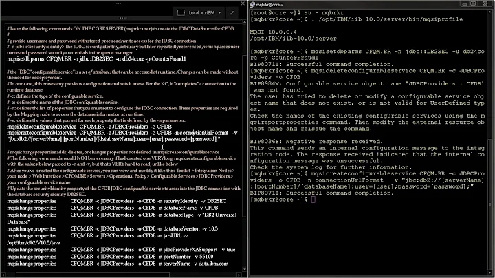 IIB: How to Create a JDBC Connection (JDBC Data Source) from Integration Node to DB2 (CFDB) database
