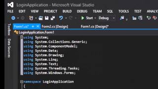 Visual C# Tutorial - Simple User Name & Password Program w/ Commentary