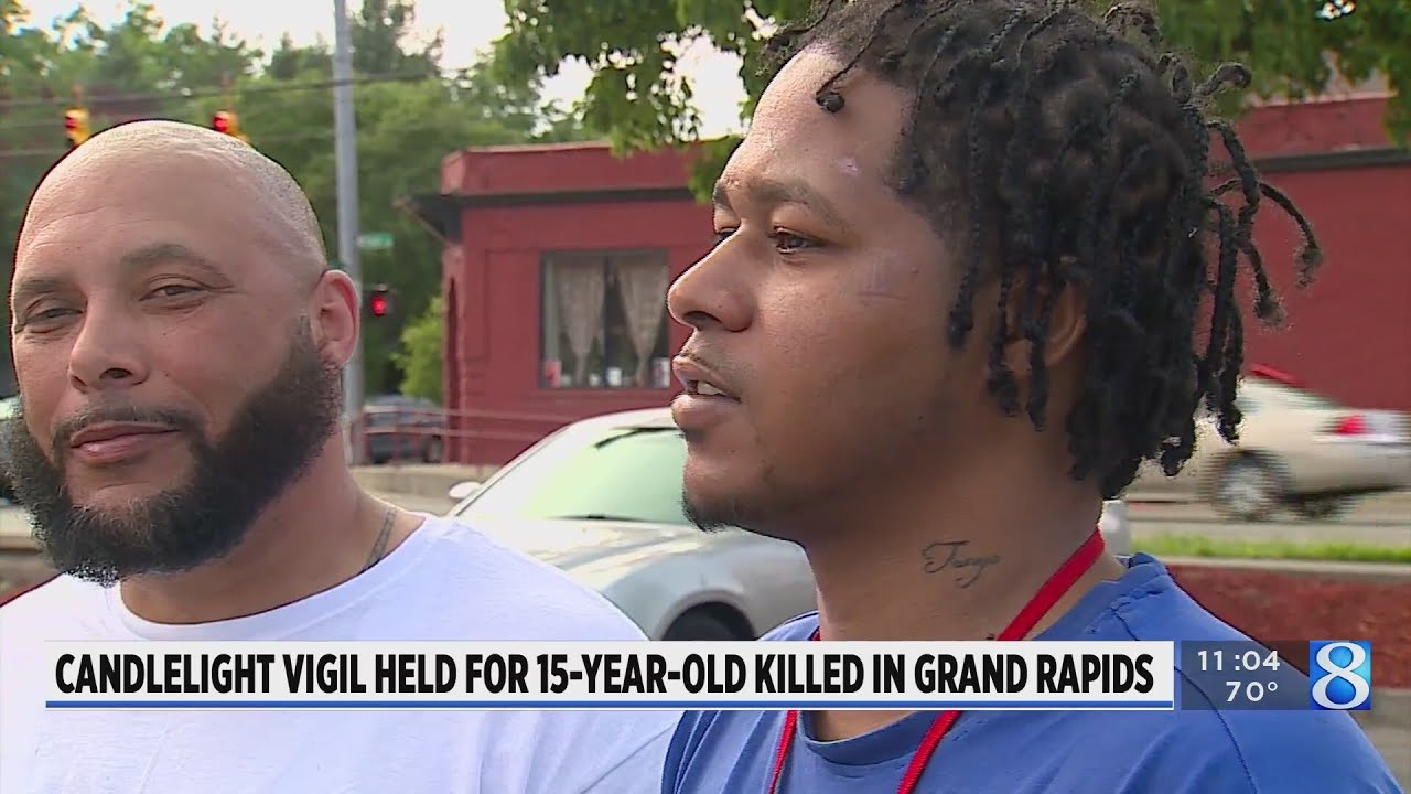 Vigil held for 15-year-old shot and killed in Grand Rapids - YouTube