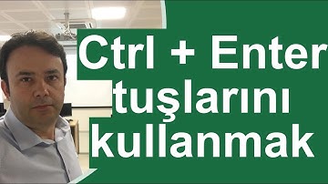 #Excel Excel Ctrl+Enter tuşlarını kullanmak- 297.video | Ömer BAĞCI