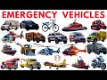 Emergency Vehicles for Kids 🚨 | Learn Ambulance, Fire Truck, Police Car, Helicopter & More