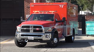LAFD Rescue 75 (reserve) Responding
