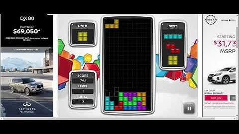 Tetris Web 10 Lines Keyboard (0:40)
