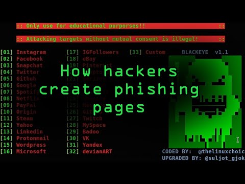 How Hackers Create Phishing Pages for Social Media Accounts & More